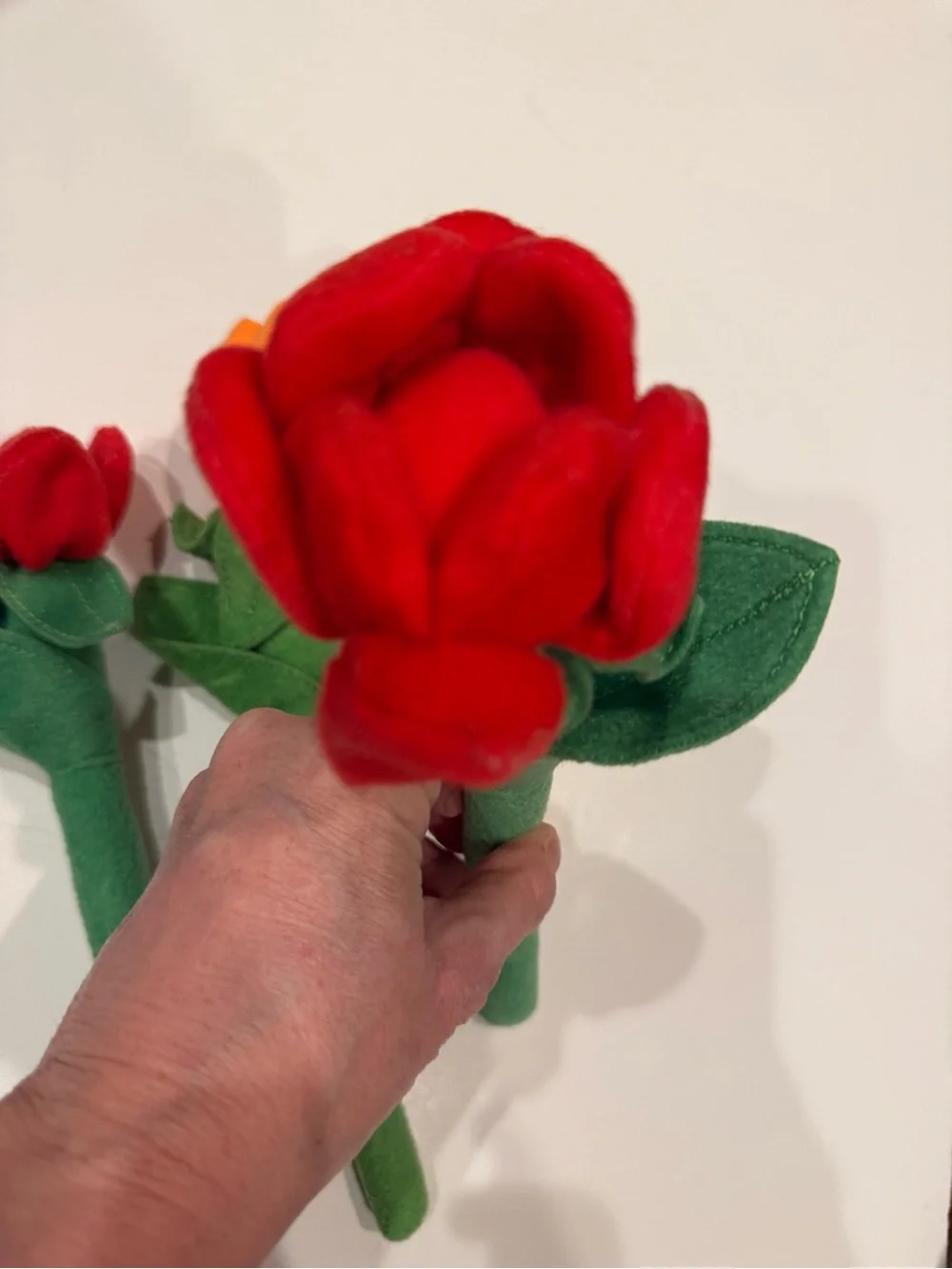 BARK Plush Flower Dog Toy Lot of 3 – Roses & Tulip Squeaky Toys
